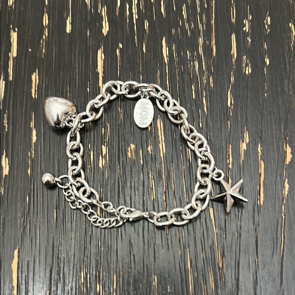 Silver Charm Bracelet for Mom